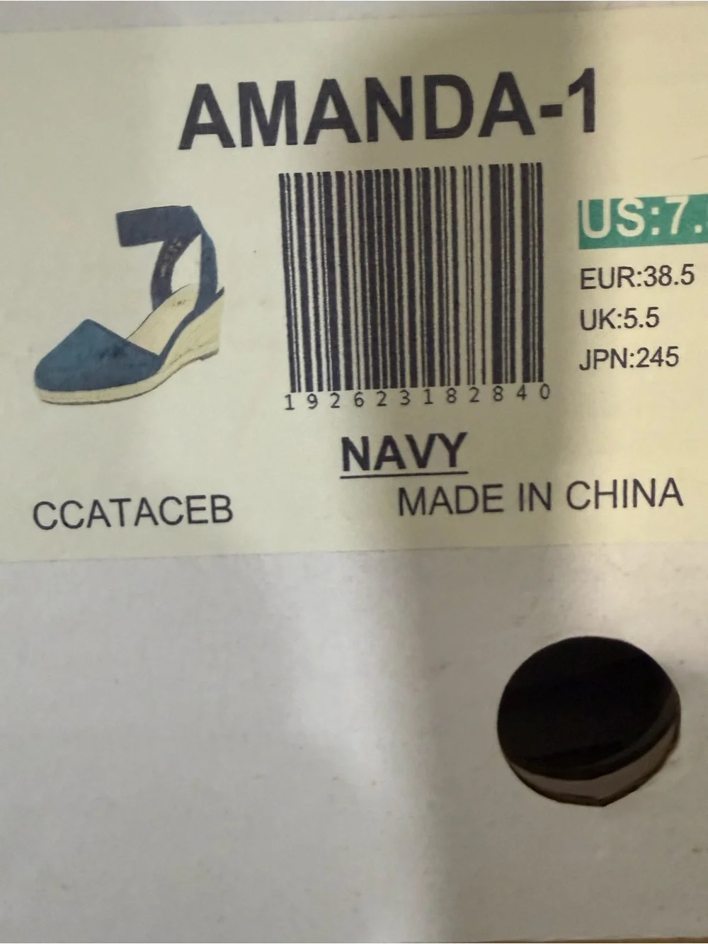 Dream Pairs Navy Espadrille Wedge Sandals with Ankle Strap